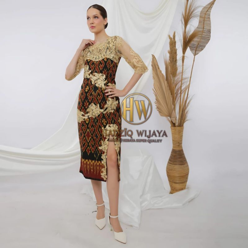 GAUN TENUN PANJANG TERBARU GOLD