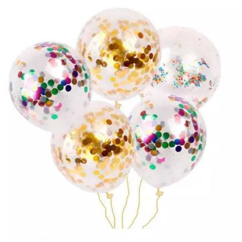 [Paket] Balon Latex Confetti 50pcs Balon Transparan Bening 12inch