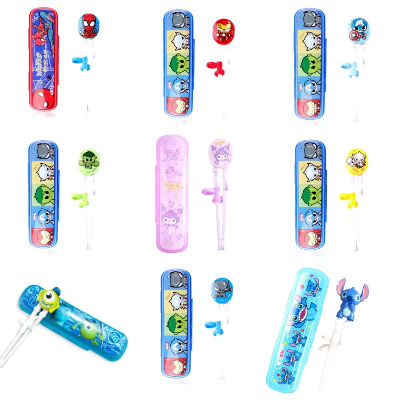Sumpit Anak Training Chopstick | Set Sumpit Alat Makan Anak | Sumpit Anak Karakter Disney Oringinal