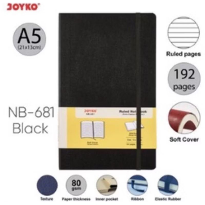 

BUKU CATATAN/NOTEBOOK SOFTCOVER JOYKO A5 NB-681