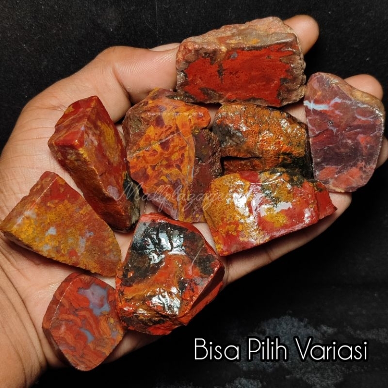 batu pancawarna garut asli natural / bongkahan batu pancawarna garut / batu pancawarna