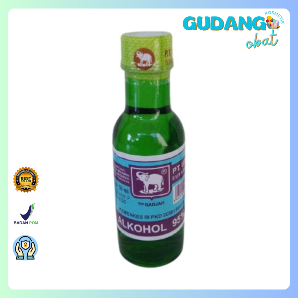 Gajah Alkohol  95% (kaca) 50Ml