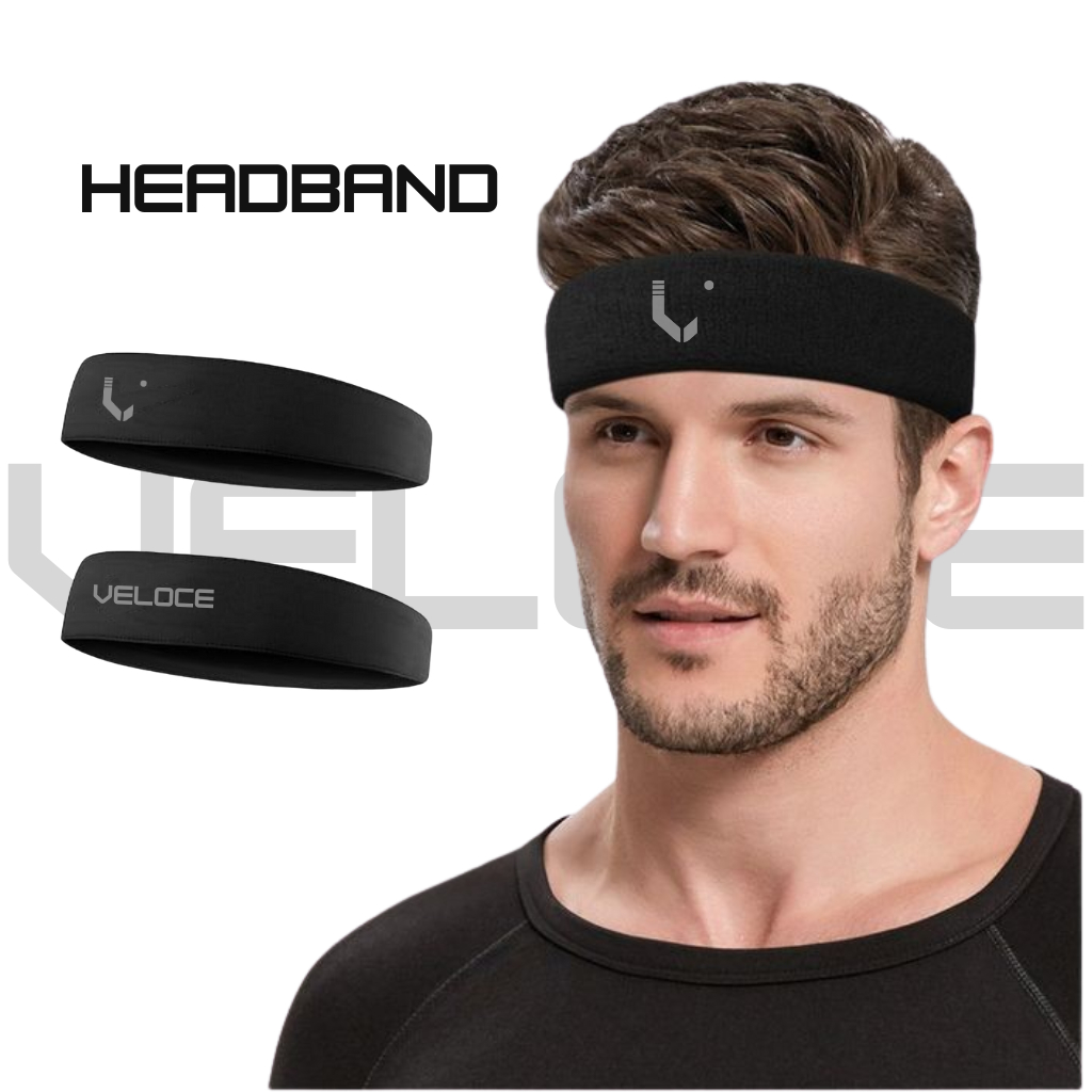 Headband Sport Olahraga pria Veloce/Ikat kepala sport olahraga veloce