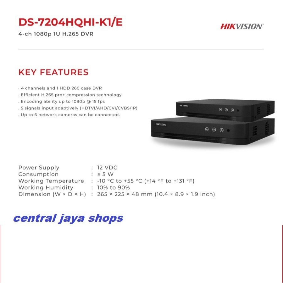 DVR Hikvision DS-7204-HQHI-K1/E