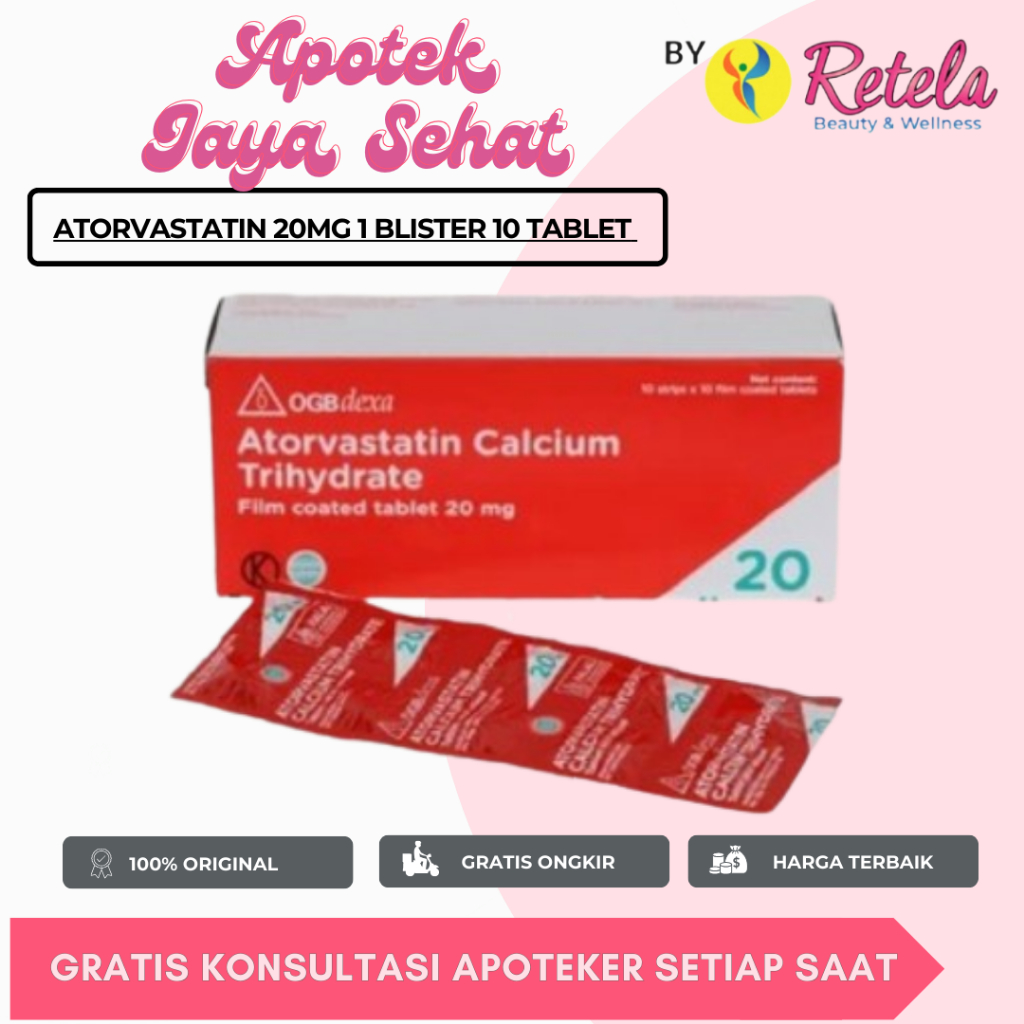 ATORVASTATIN 20MG 1 BLISTER 10 TABLET OGB DEXA