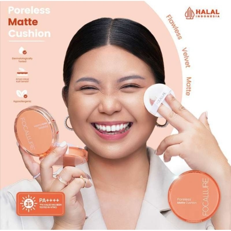 FOCALLURE Poreless Matte Cushion 13g