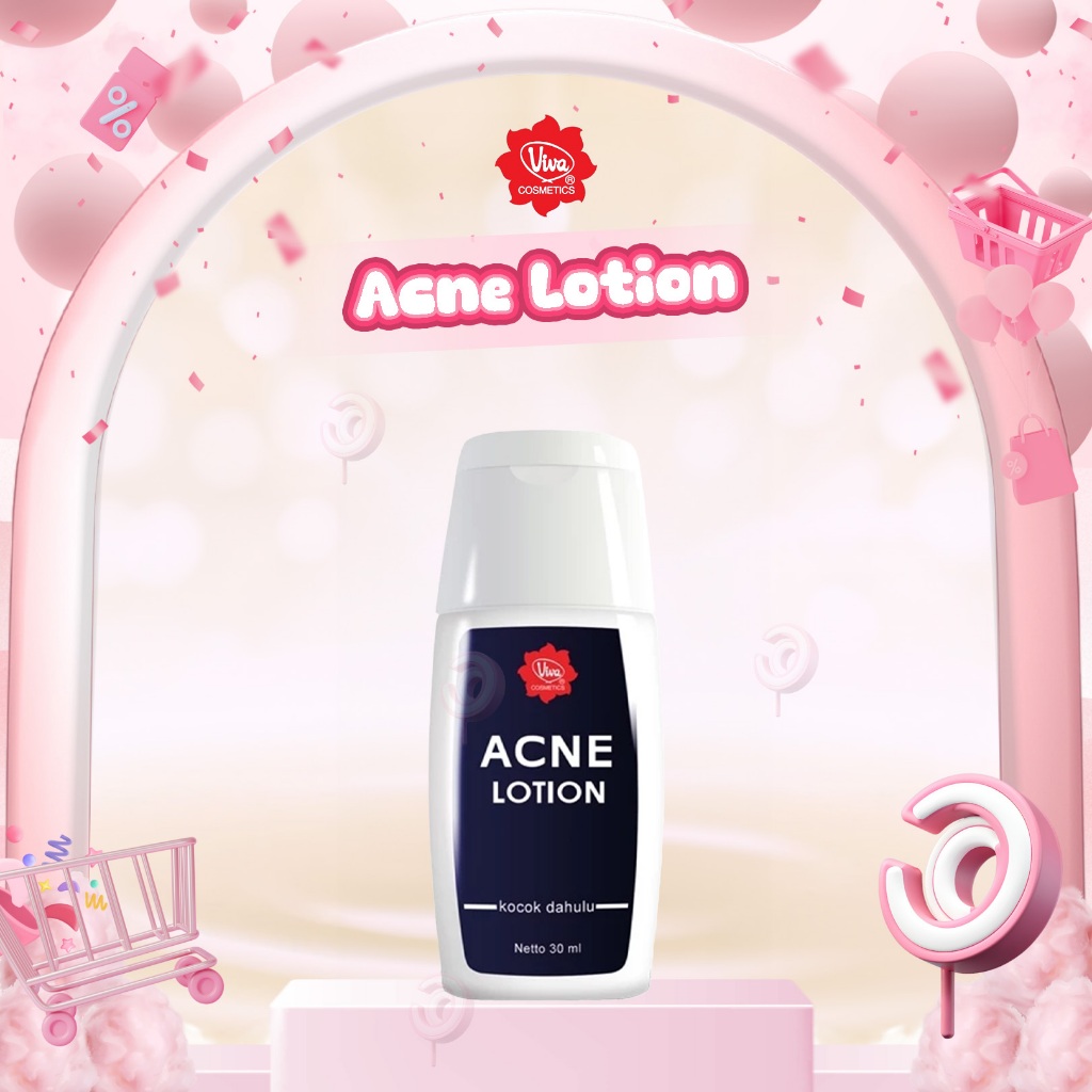 VIVA - ACNE LOTION ( 30 g ) - Lotion Wajah Mengeringkan Jerawat Tea Tree Oil Glycerin Kulit Lembab