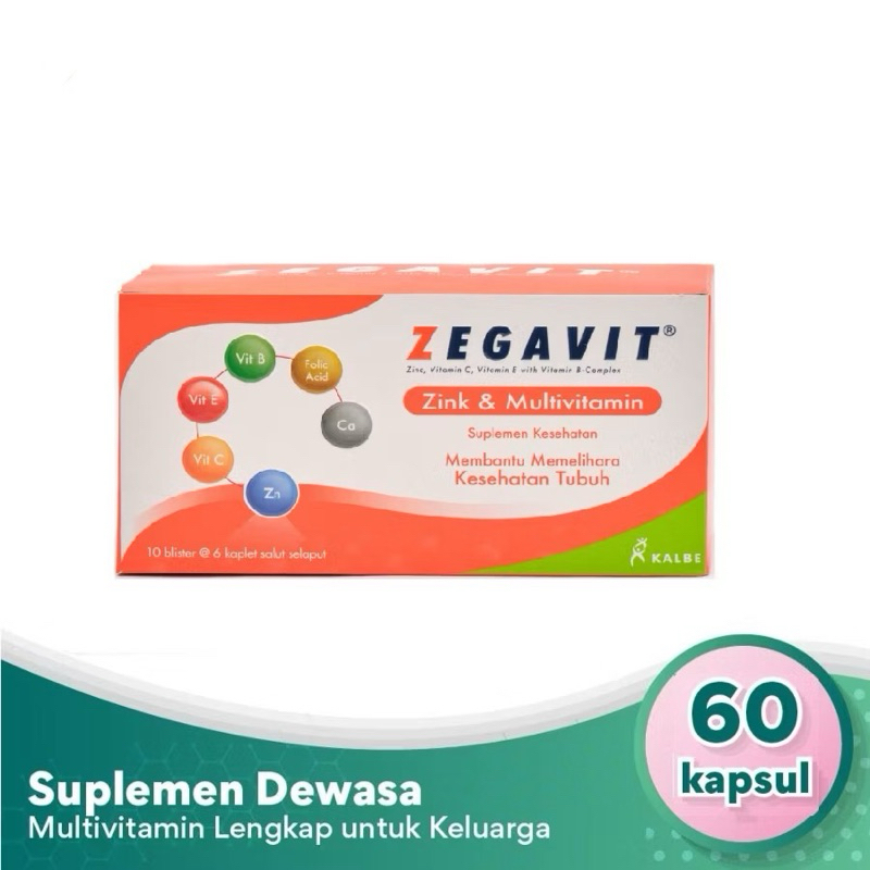 Zegavit - Membantu Memelihara Kesehatan Tubuh Multivitamin & Zinc Vitamin Dewasa