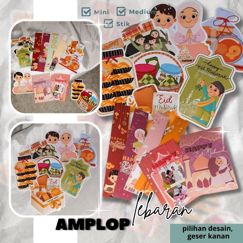 

AMPLOP LEBARAN IDUL FITRI - AMPLOP EID MUBARAK - AMPLOP THR - SIZE MINI MEDIUM STIK - CUSTOM TEXT - CUSTOM FOTO