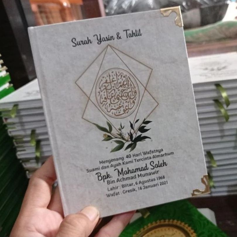 Cetak Buku Yasin & Tahlil Hardcover Custom Dilengkapi Do'a