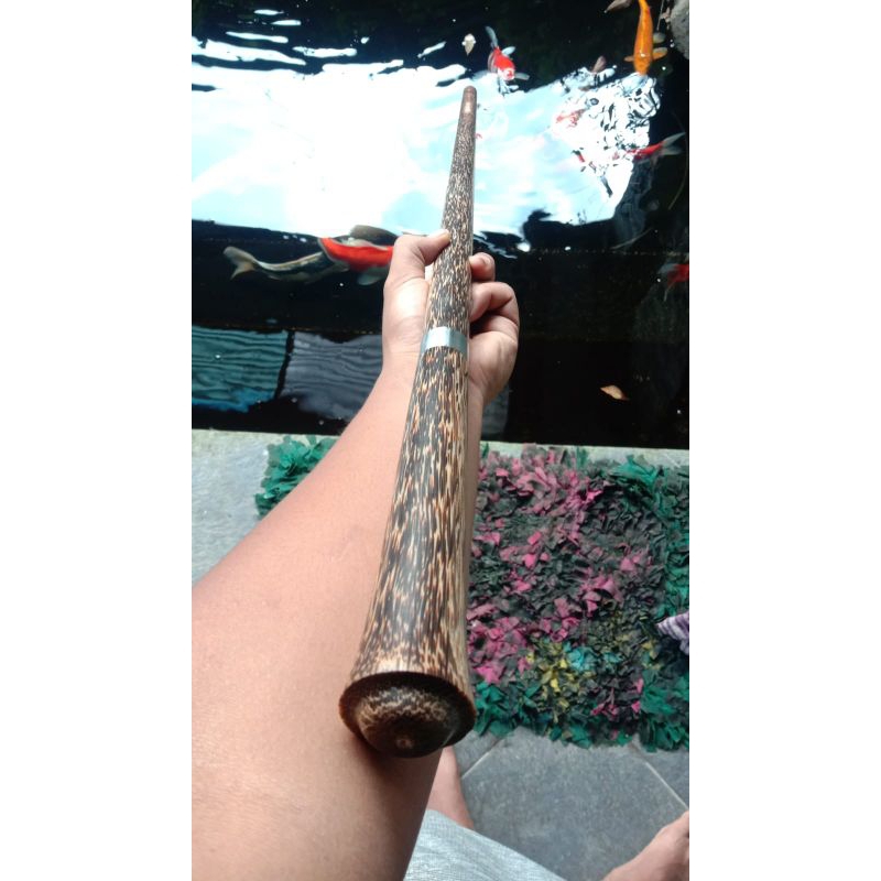 teken kayu liwung hitam/tongkat jalan kayu liwung/stik kayu liwung macan