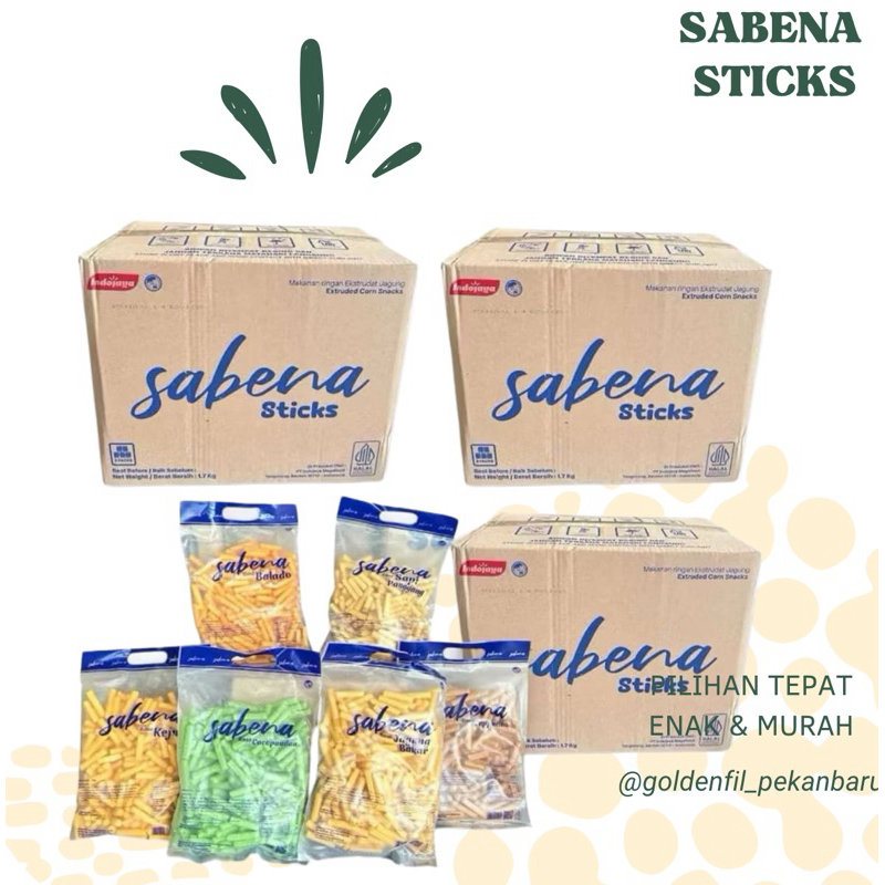 

SABENA STIK 360g / ANEKA RASA KEJU BALADO SAPI PANGGANG JAGUNG BAKAR CEMILAN JAJANAN