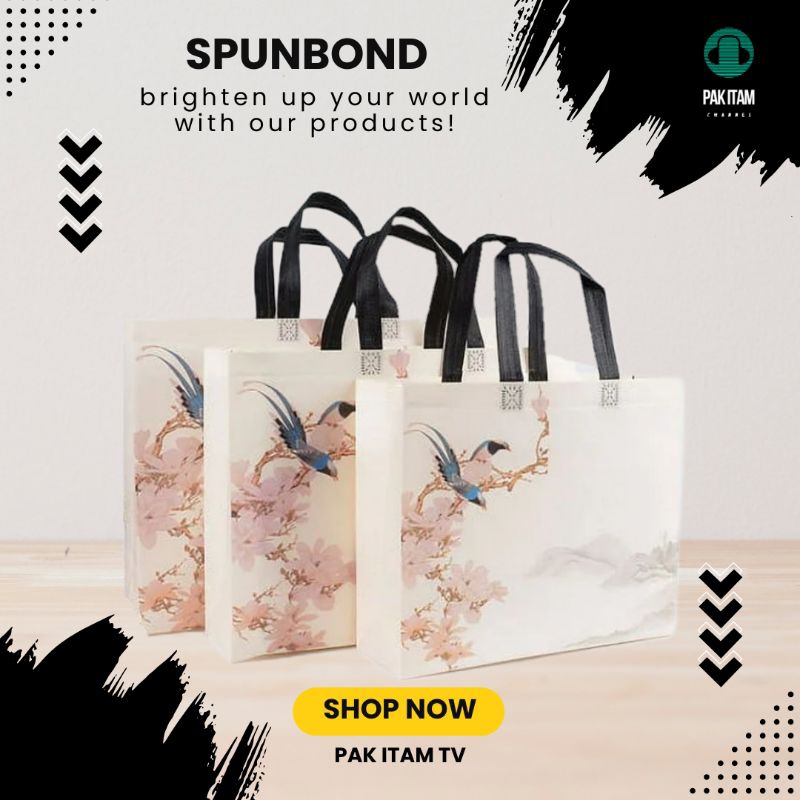 

tas spunbond / tas belanja / goodie bag / tas hampers / tas multifungsi