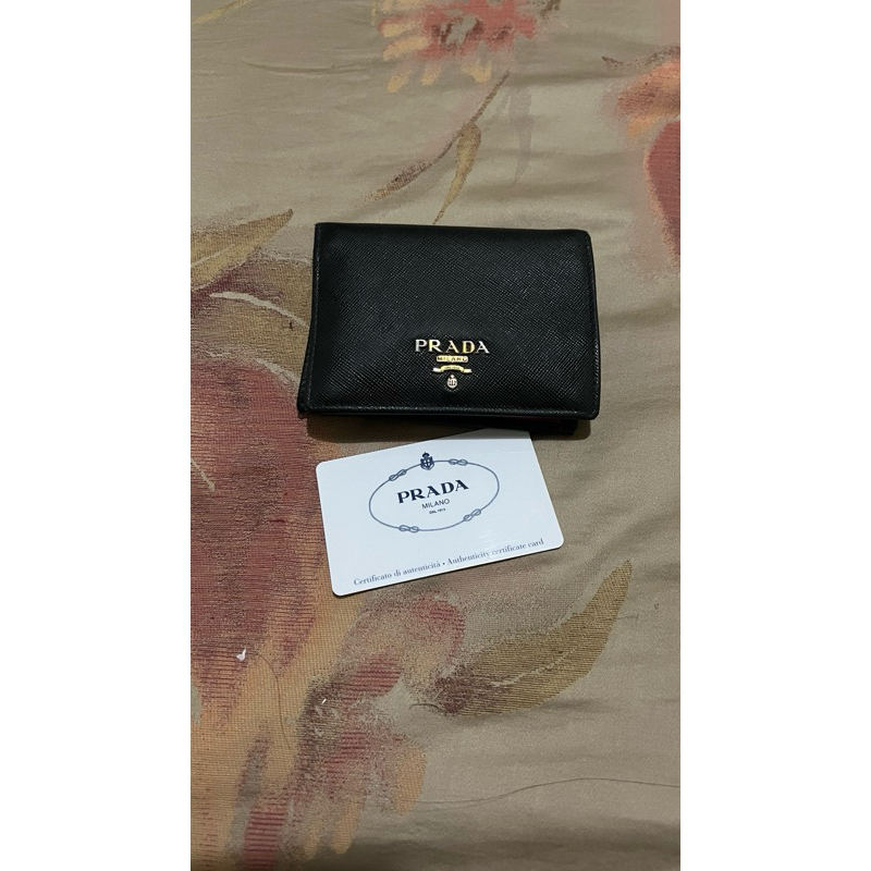 Prada Saffiano Compact Wallet