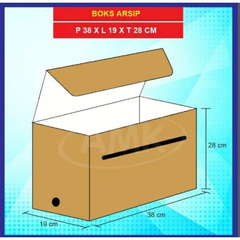 

Kqrdus Arsip/Box File/Box Arsip P 38 x L 19 X T 28 CM White Craft Bebas Asam