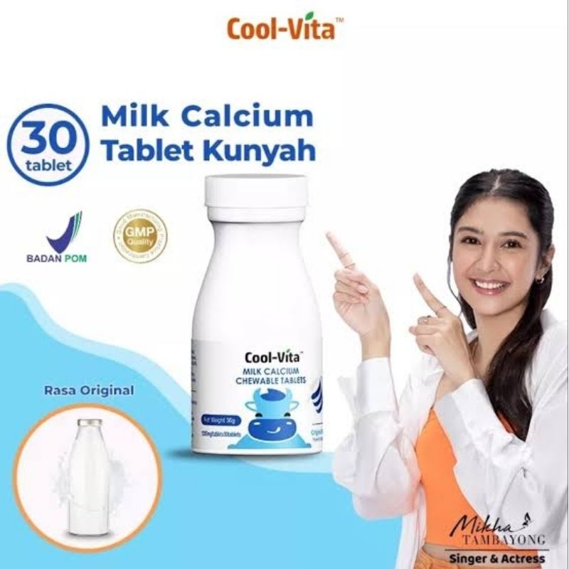 Cool-Vita Tablet kunyah PENINGGI BADAN RASA ORIGINAL ISI 30 TABLETS