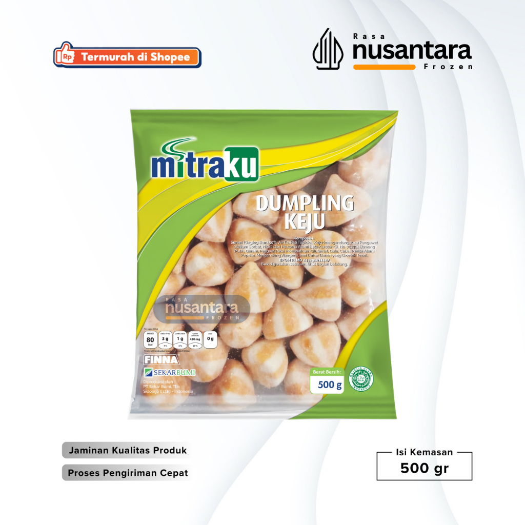 

MITRAKU Dumpling Keju 500gr Frozen Olahan Seafood Halal