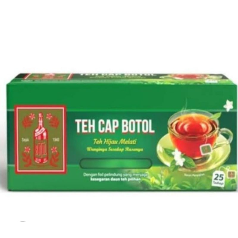 

TEH CELUP CAP BOTOL 1 BOX ISI 25 KANTONG TEH