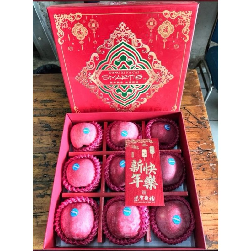 

promo!!! apel fuji premium giftpack isi 9 capgomeh ce it ceit capgo