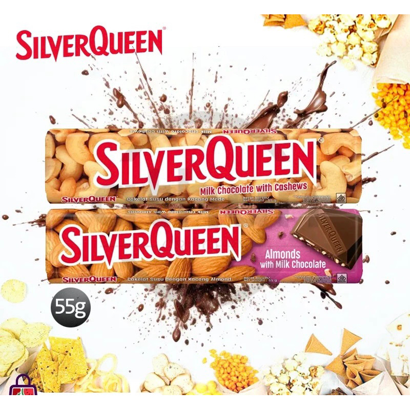 

PROMO Silverqueen Mede/Almond 55gram besar 1box (isi 10PCS)