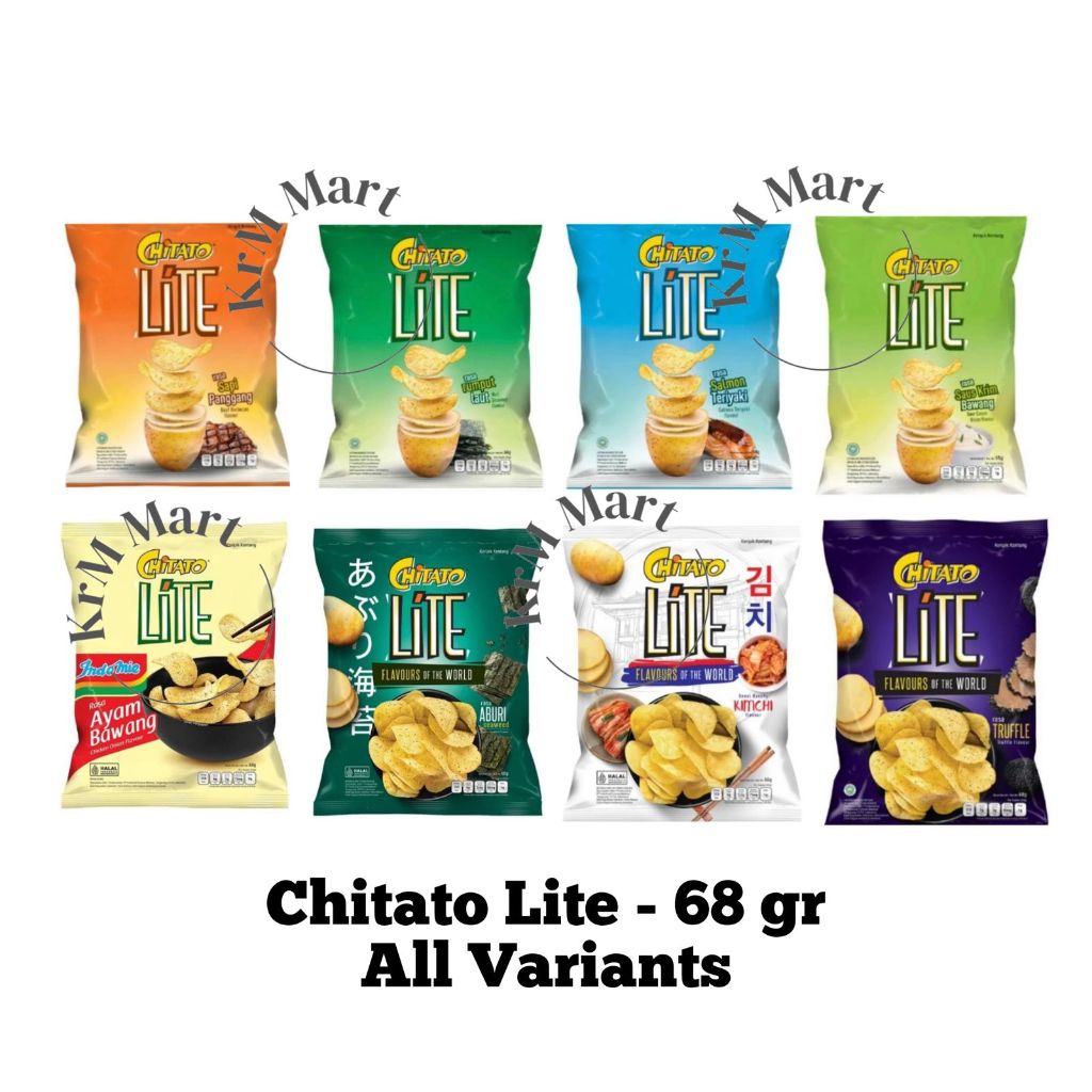 

Chitato Lite 68 gr 1 bungkus All Varian rasa sapi panggang rumput laut seaweed salmon teriyaki saus saos krim bawang kimchi truffle aburi ayam bawang citato keripik kentang snack snacks camilan cemilan makanan ringan