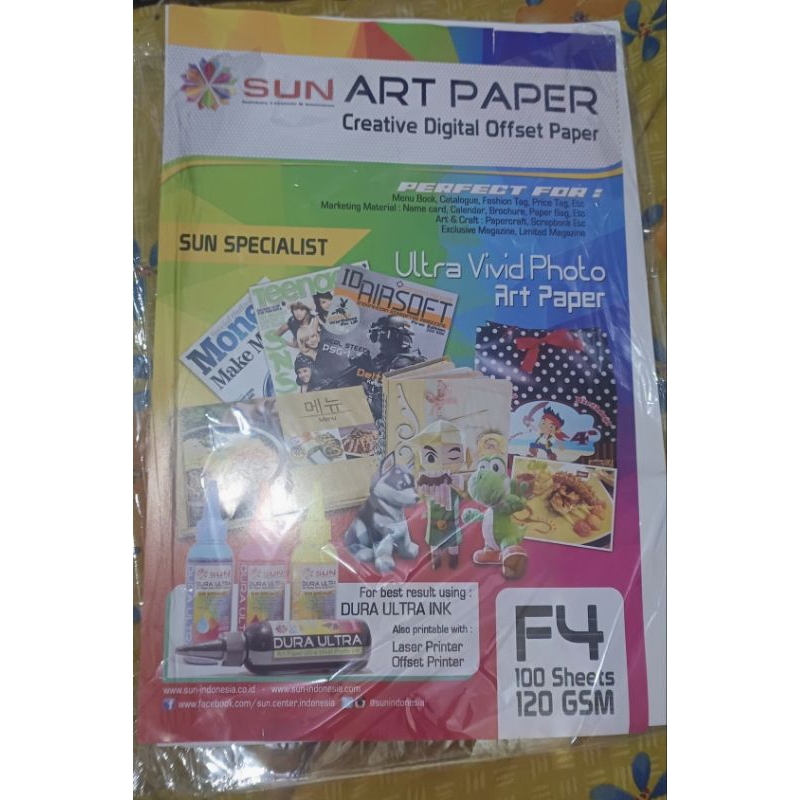 SUN ART PAPER Ultra Vivid Photo Art Paper F4
