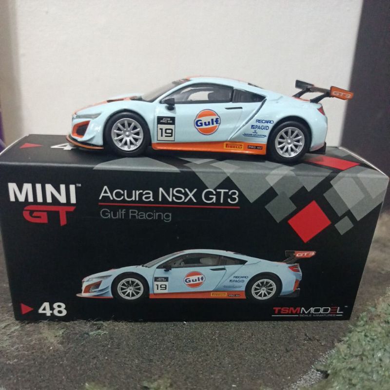 Mini GT#048 Acura NSX GT3 - Gulf Racing (Free Protektor)