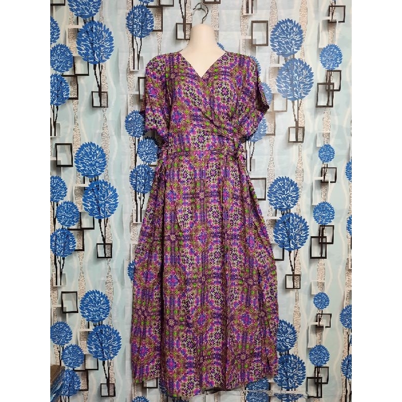 Ay00 Longdres Hanbok Jumbo Kuda Mas Garis-Garis