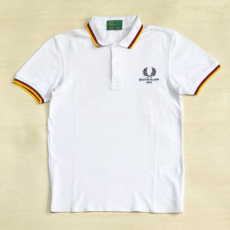 Fred perry x Deutschland germany white polo shirt