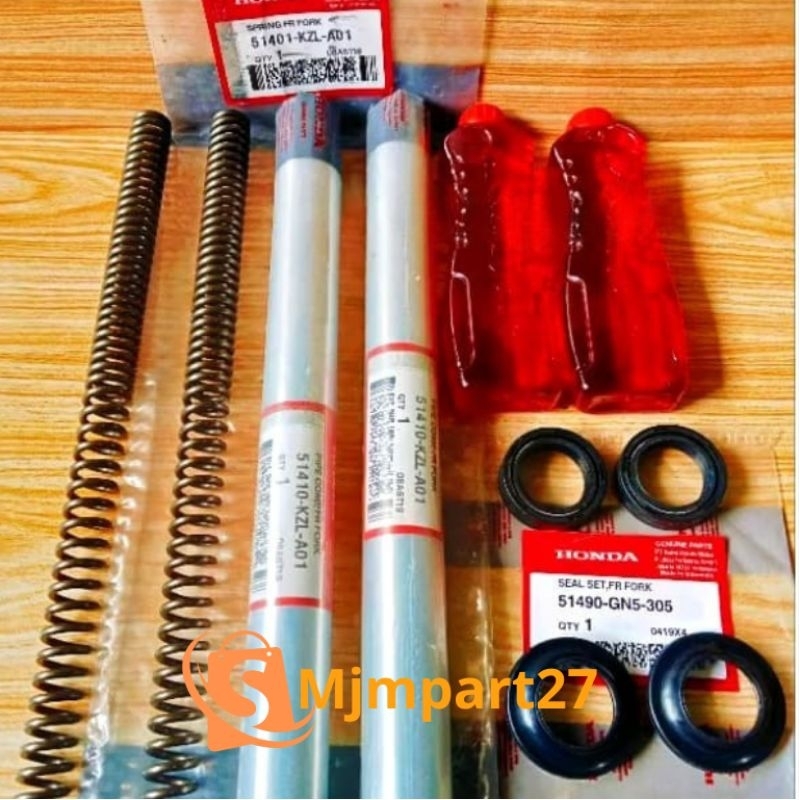 AS SHOCK DEPAN + PER SHOCK KZL + SEAL SHOCK + ABU + OIL SHOCK (HONDA) BEAT FI