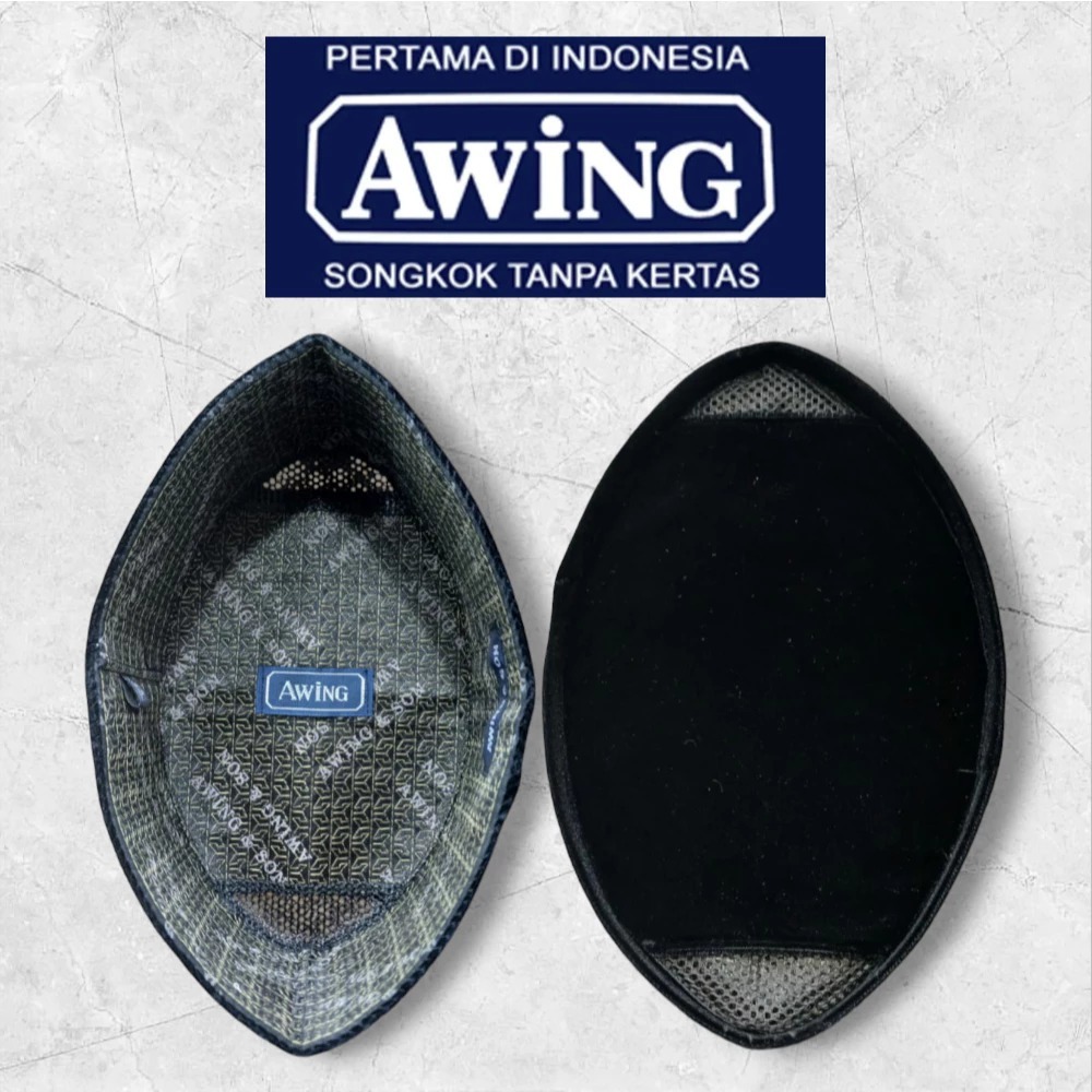 Peci Songkok AWING AC Kopiah Hitam Original 100% Agen Grosir