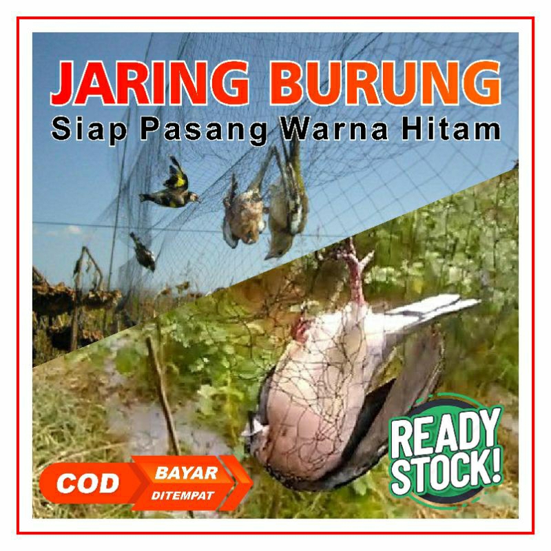 jaring burung tekukur/jaring burung kutilang/jaring burung/jaring burung anti zonk siap pasang warna