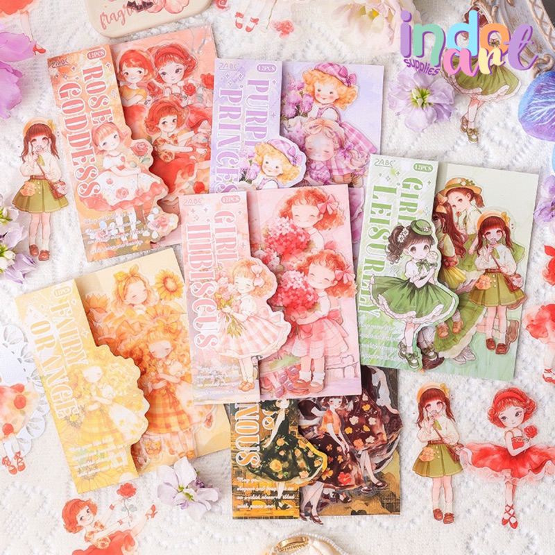 

(IAS) Stickers Deco Journal Scrapbook Girl Anime Manhwa Chibi Princess Cute Fairy Gadis Fashion