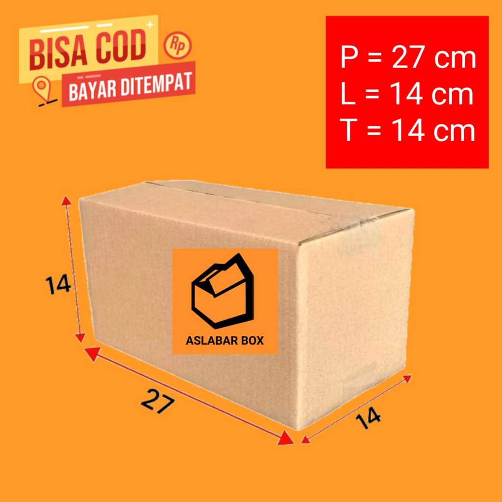 

Kardus Box Packing Ukuran 27x14x14 Cm Polos Tebal Premium
