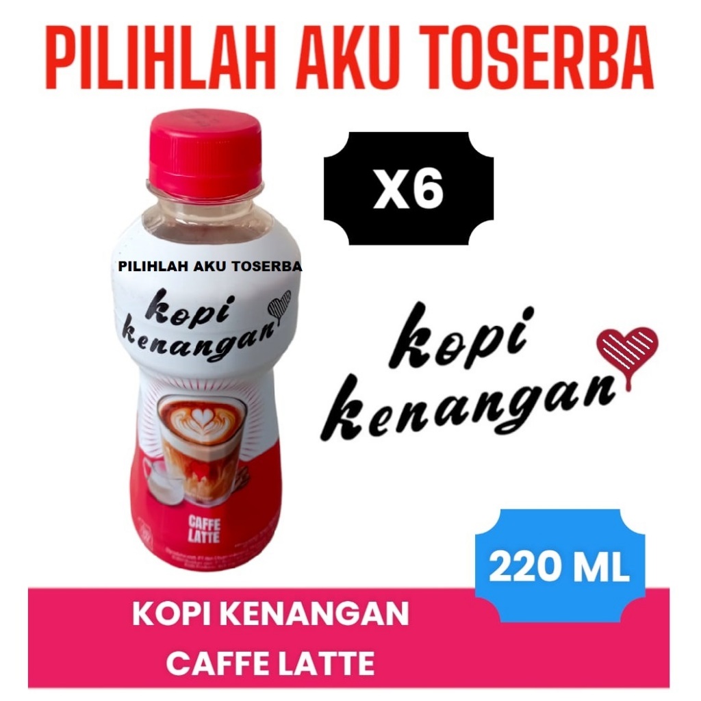 

KOPI KENANGAN CAFFE LATTE COFFEE 220 ml - ( HARGA 6 Botol )