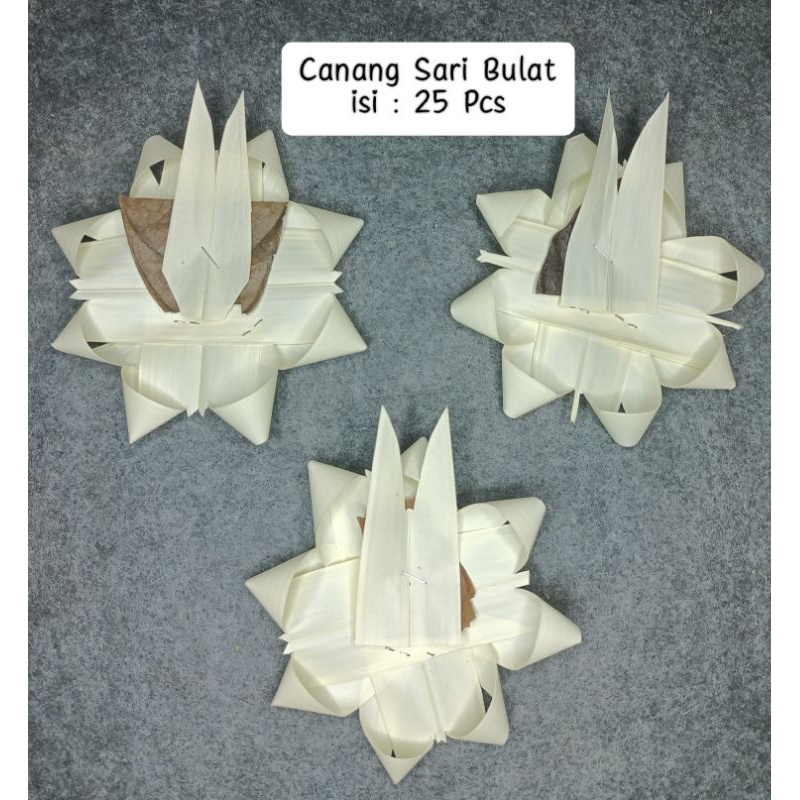 [ isi 25 pcs] Canang Sari Bulat/ canang kakul Ibung untuk persembahyangan/ jejaitan bali