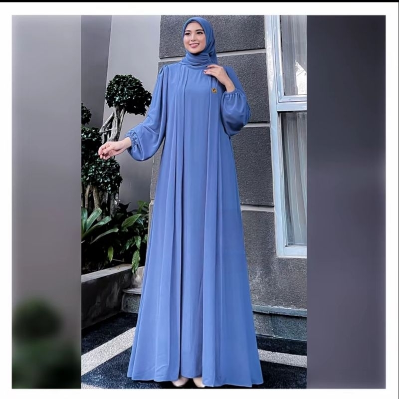 Gamis cerutty babydoll//Gamis kondangan//Gamis remaja//Gamis polos jumbo (SARAH MAXI) Size M-4XL//Ga