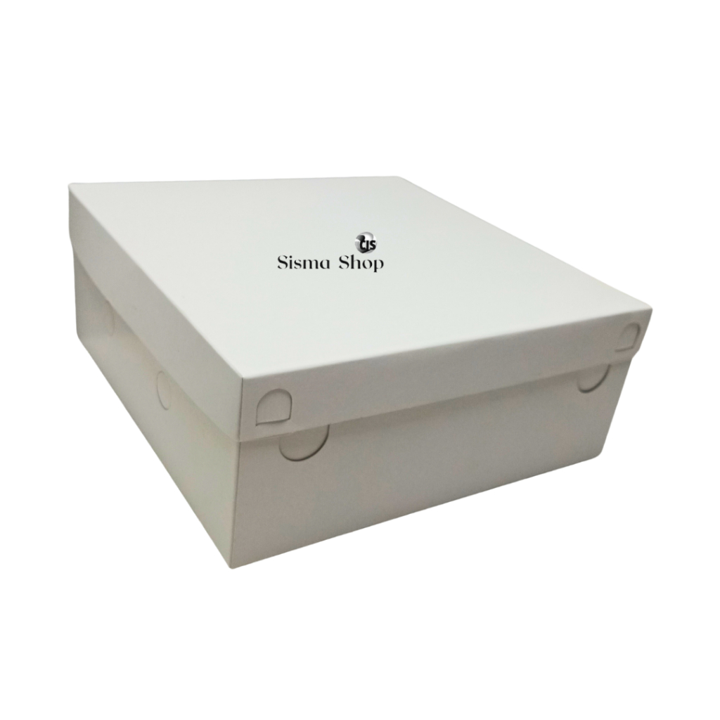 

Box Nasi / Box Polos 20 x 20 cm / Dus Box Kue Karton Putih Susu