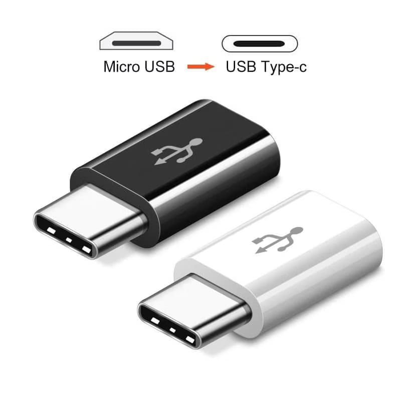sambungan kabel charger micro USB ke type C