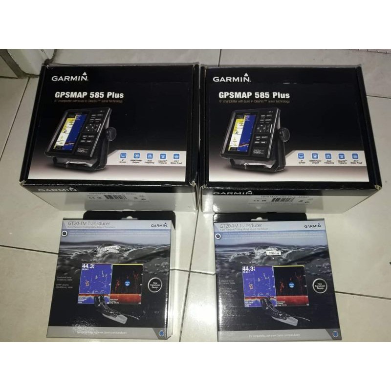GPS-MAP Garmin Fishfinder 585 Plus + Transducer GT20-TM Garansi Resmi