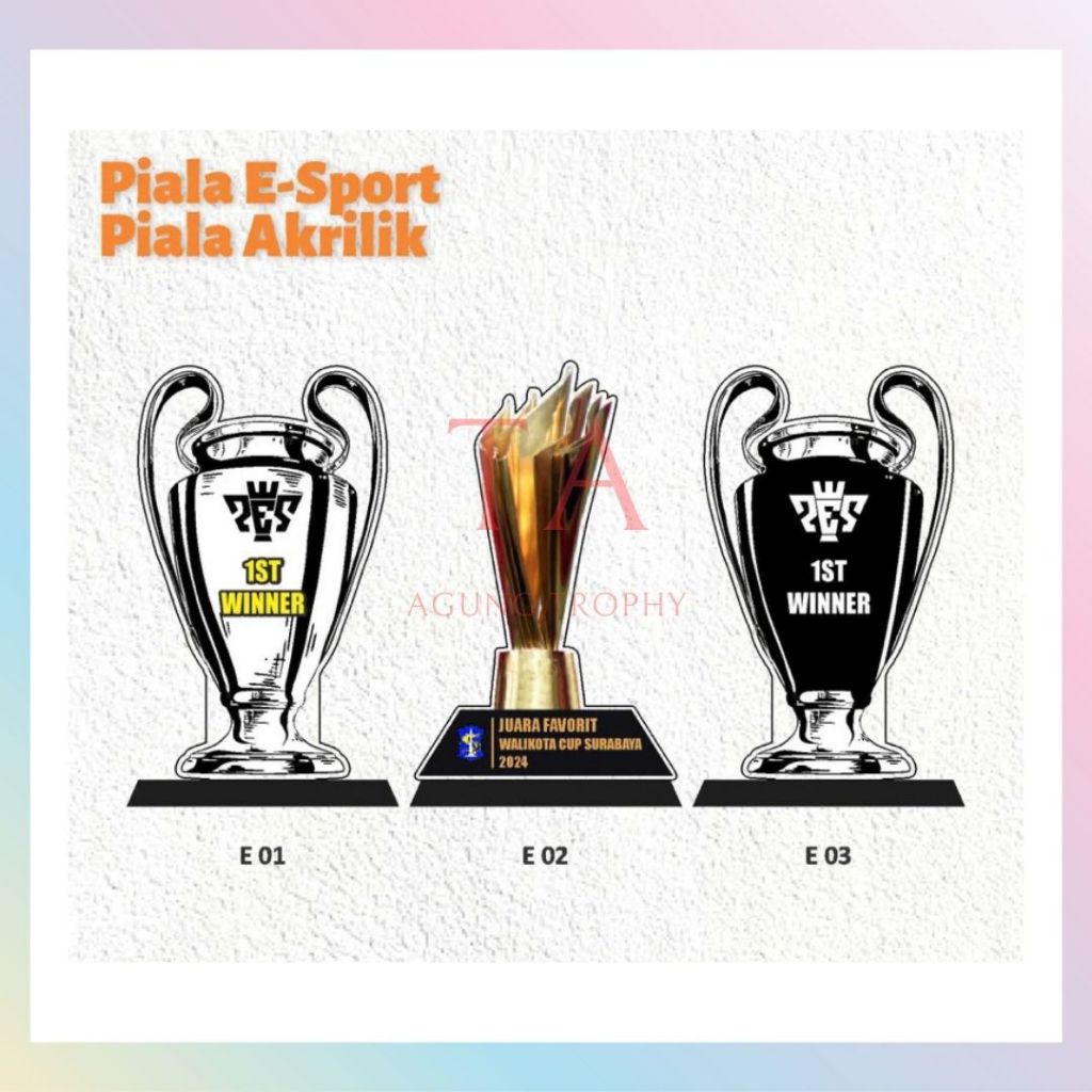 Piala PES PIALA GAME Piala Gaming Piala PS Akrilik Custom