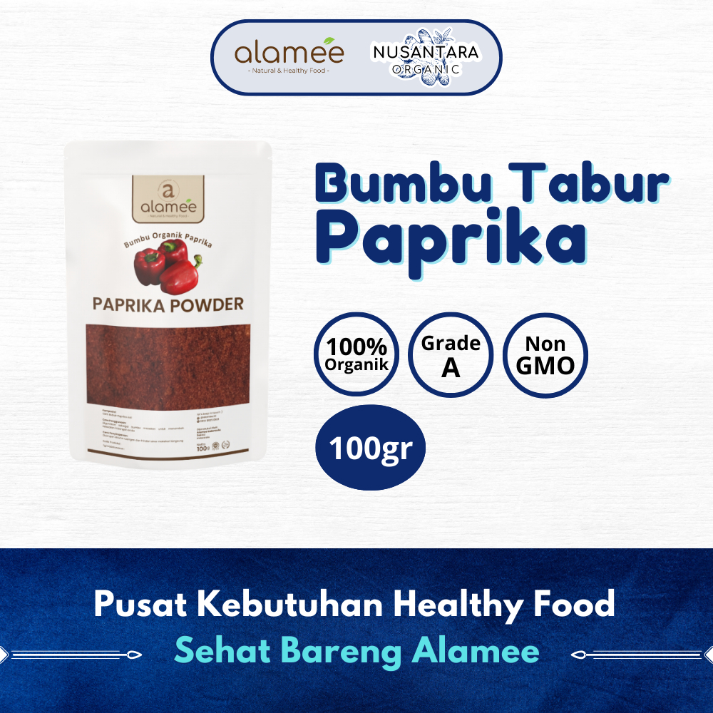 

ALAMEE 100gr Bubuk Paprika Powder Ground Bumbu Dapur Instan Organik Murni Asli Tanpa Campuran
