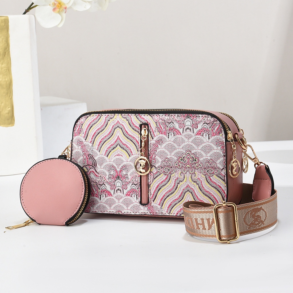 158799 Tas Selempang Wanita Import Premium Slingbag Slempang 2 IN 1 Shoulderbag 1 KG MUAT 2 CR8799