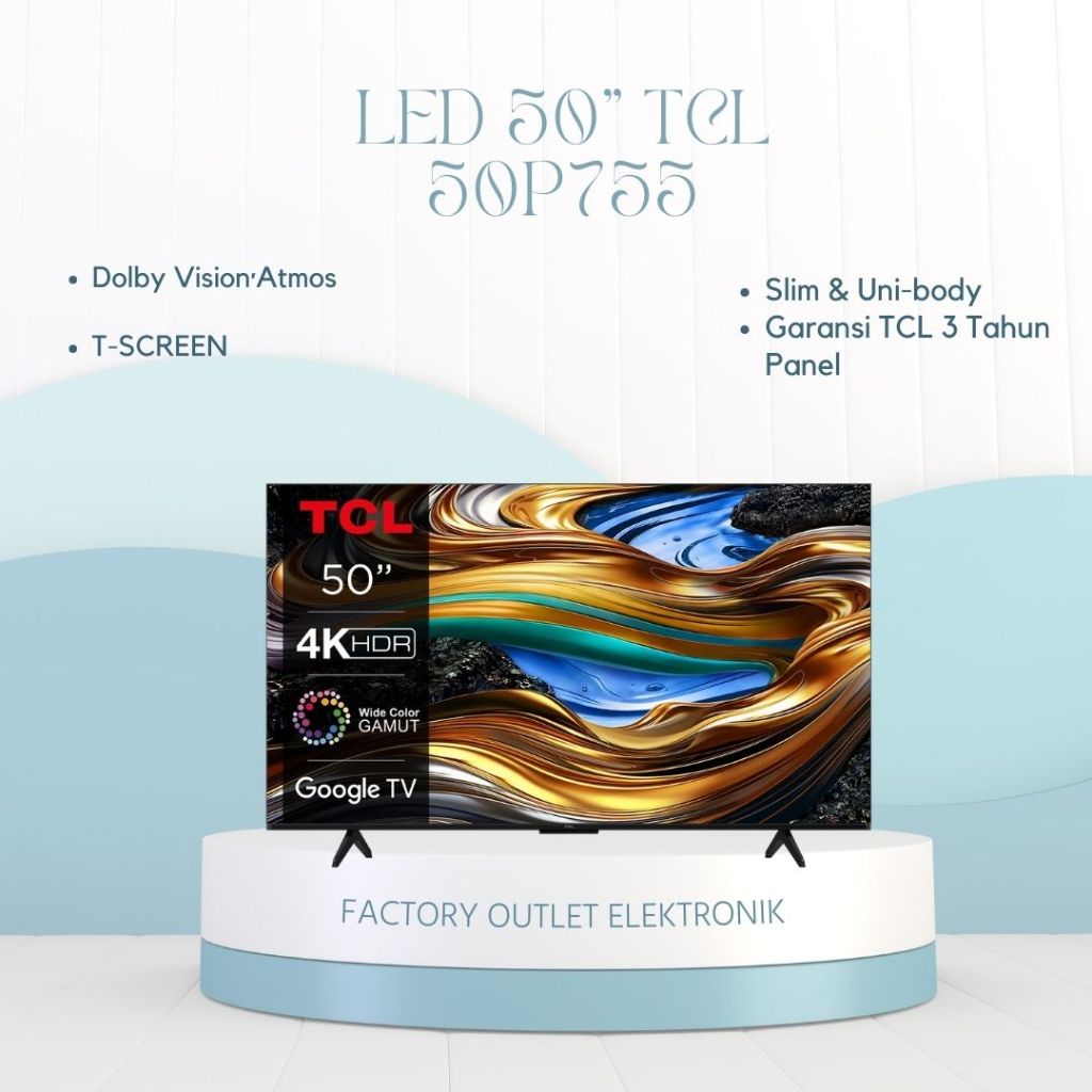 LED TCL 50P755 4K UHD 50 INCH GOOGLE TV