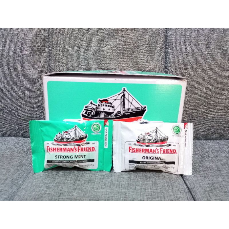 

Fisherman's Friend Sugar Free 25 gram Original dan Strong Mint - Permen Pelega Tenggorokan/ Permen Pereda Batuk