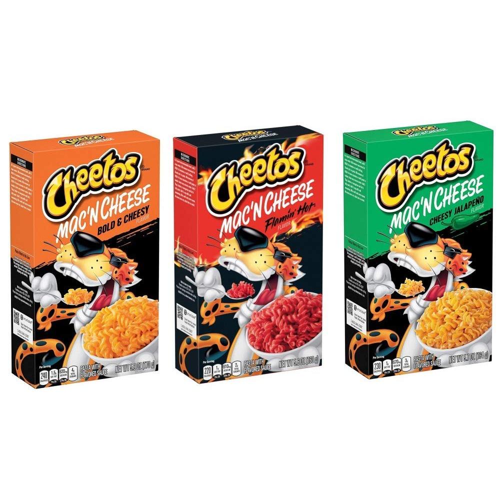 

Makanan Instan / Macaroni Instant Frito-Lay Cheetos Mac'N Cheese 160 Gr Varian Cheesy Jalapeno, Flamin Hot, Bold & Cheese