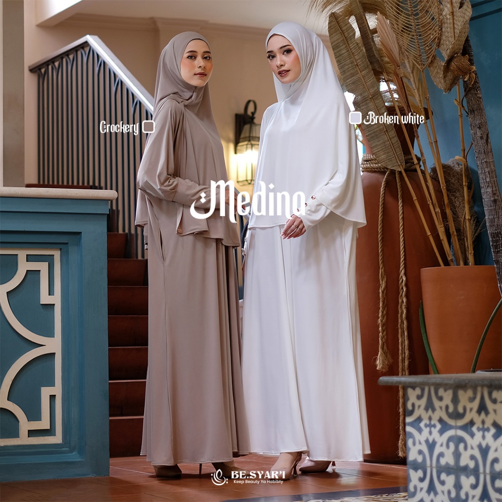 NEW PRODUCT Abaya Set Khimar & Niqab | Abaya Umroh | Abaya Medina Set by BE SYAR'I