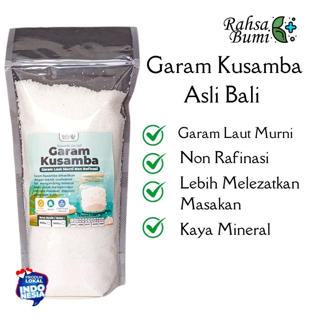 

Garam KUSAMBA Bali Asli 100 gr/250 gr - Garam Laut Murni Tanpa Campuran Non Refinasi by Rahsa Bumi
