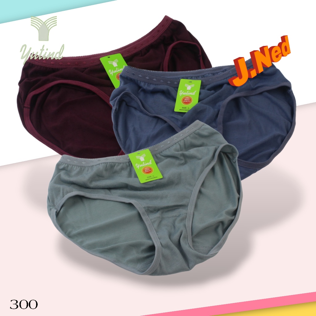 A300 (3-6 Pcs) Yutind Celana Dalam Wanita Dewasa Dan Remaja, Cd Wanita Dewasa Size M - XL