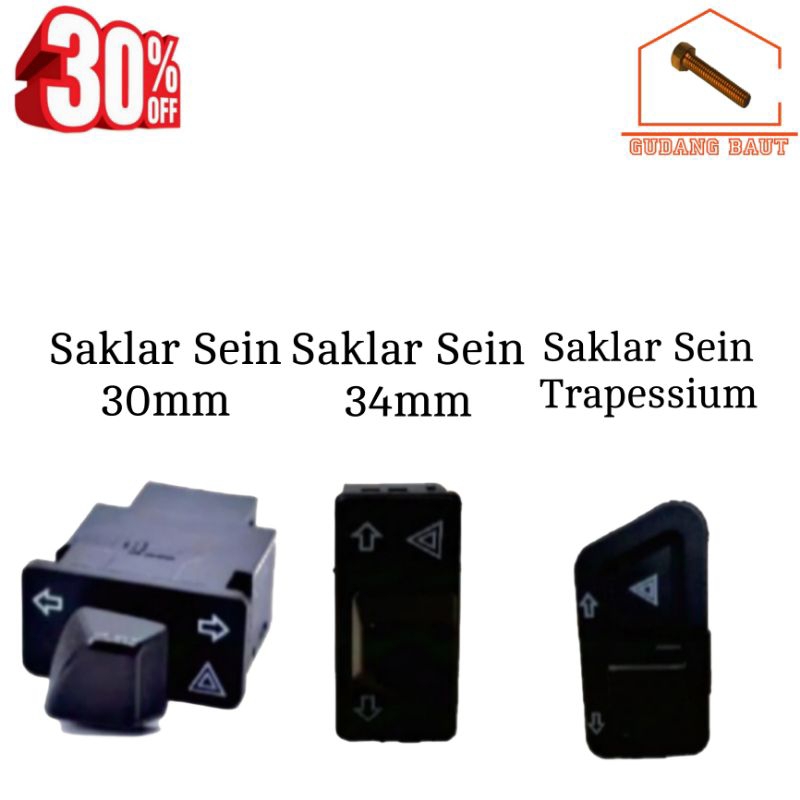 Saklar Sein Hazard Honda & Yamaha Black